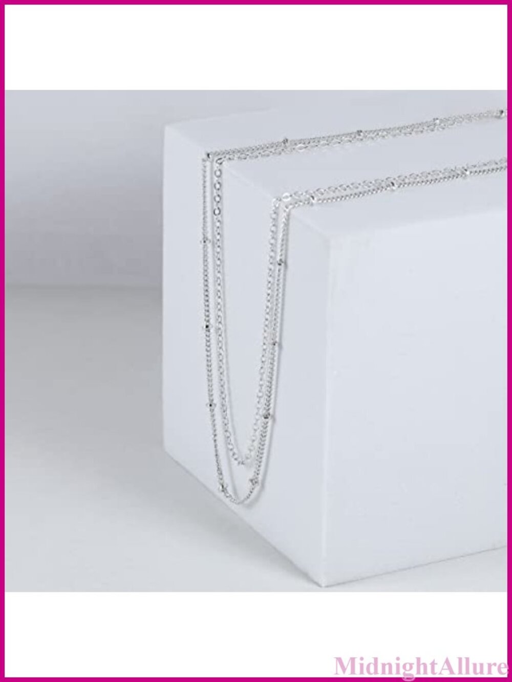 Sterling Silver Paperclip Chain Necklace Dainty Waterproof Choker for Women - Picture 5 of 6
